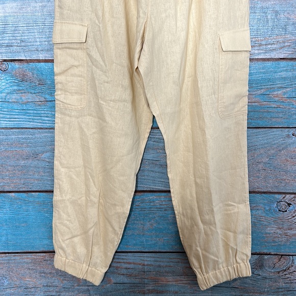 Banana Republic Linen Pants Joggers Large - Picture 3 of 8